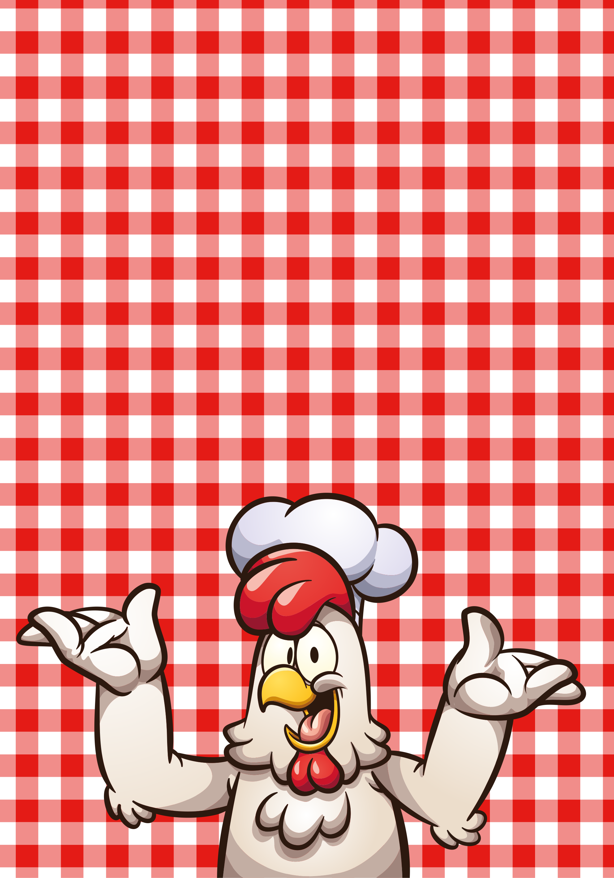 Kitchen poster of a cartoon chicken cook - TenStickers