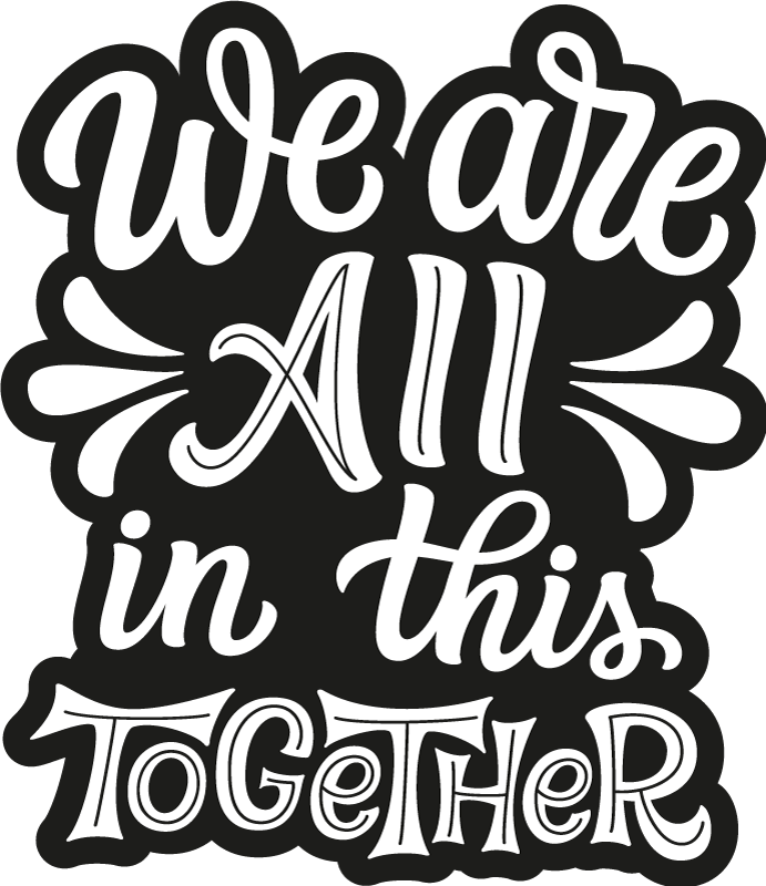 Office poster united we stand together - TenStickers