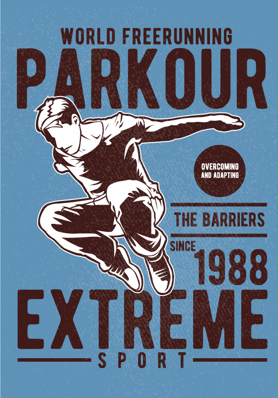 Vintage parkour poster for teenager - TenStickers