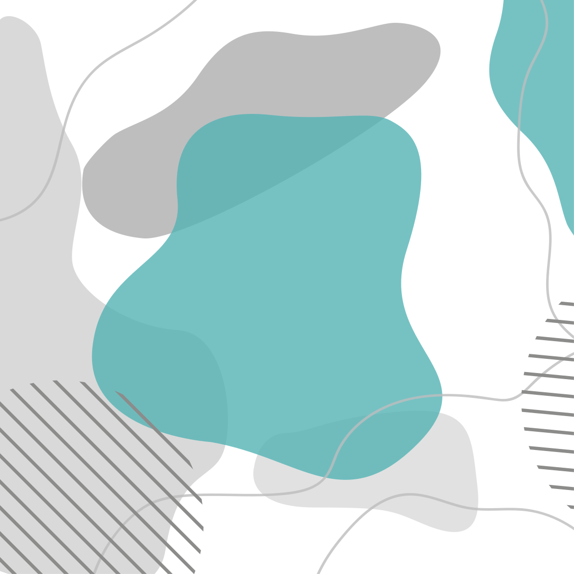 Living room poster in blue and green forms - TenStickers