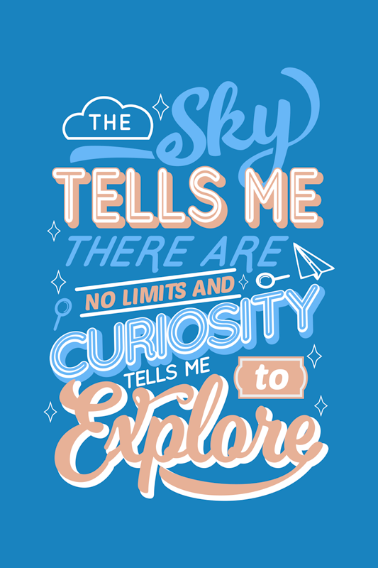 "curiosity is the key to learning poster for teenager" - TenStickers