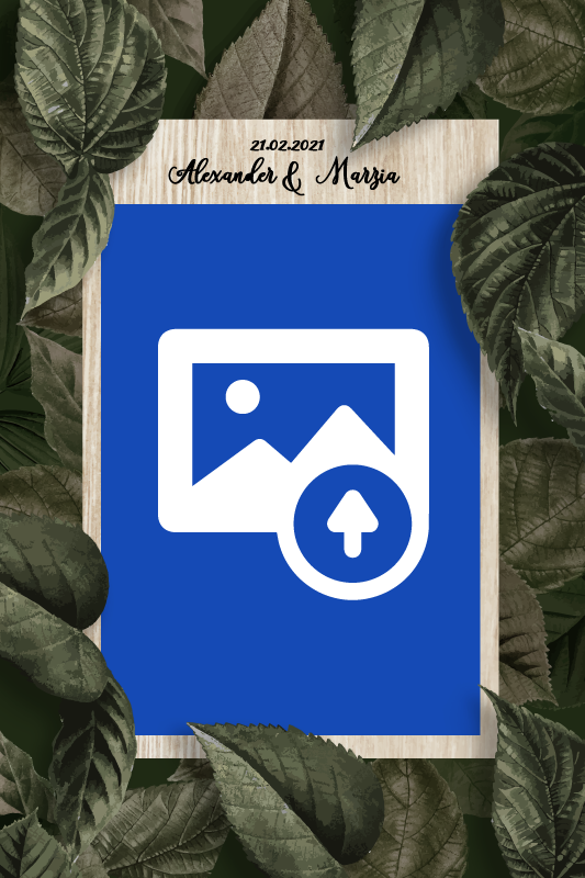 Event poster wedding hands and bouquet design - TenStickers