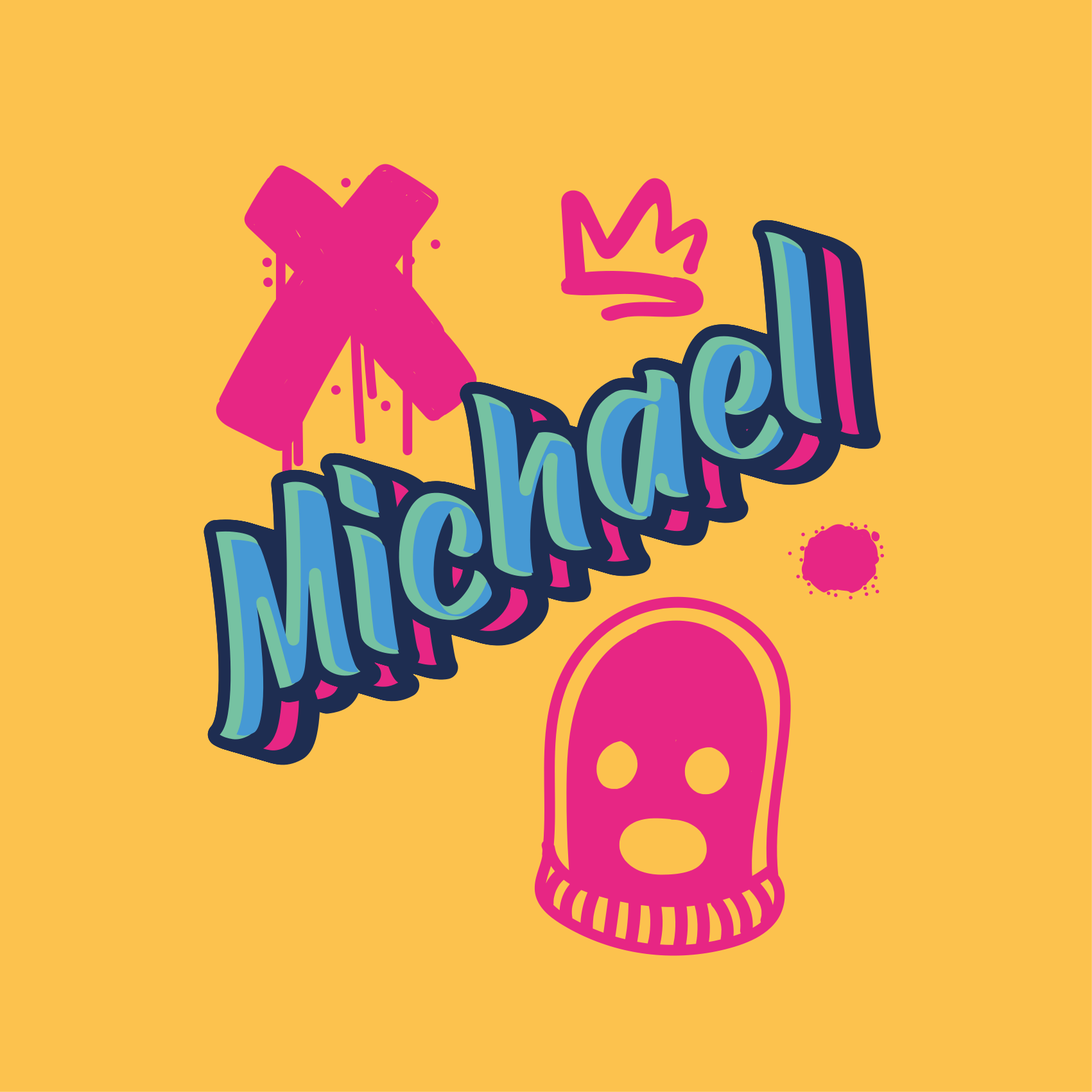 Customisable poster bold lettering design - TenStickers