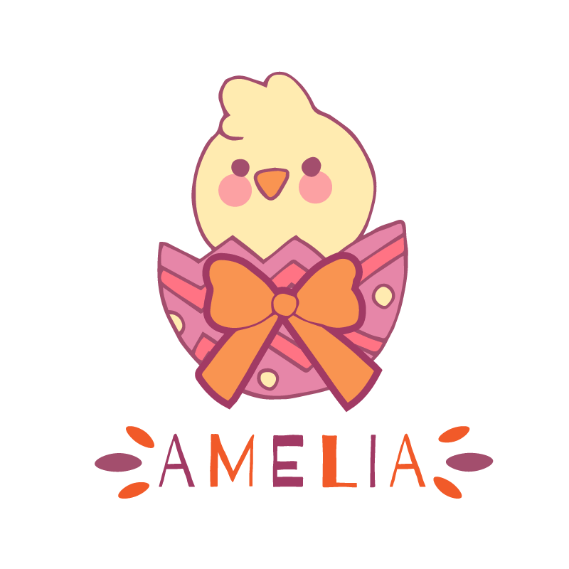 Customisable poster cute chick illustration - TenStickers