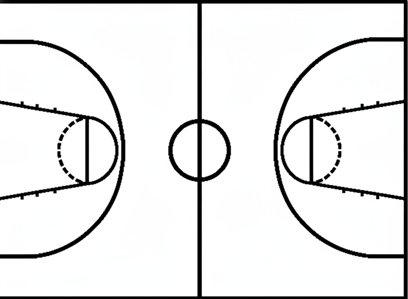 Basketball poster decorative vinyl court design - TenStickers