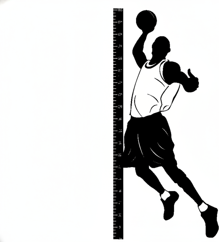 Basketball poster growth chart wall decal - TenStickers