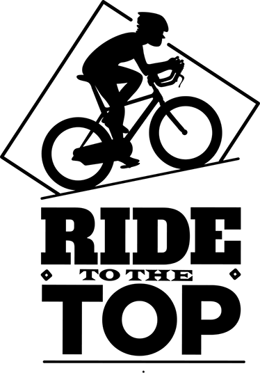 Cycling poster cyclists' ride to the top - TenStickers