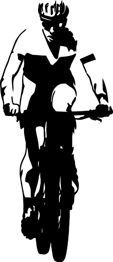 Cycling poster mountain biker on the road - TenStickers