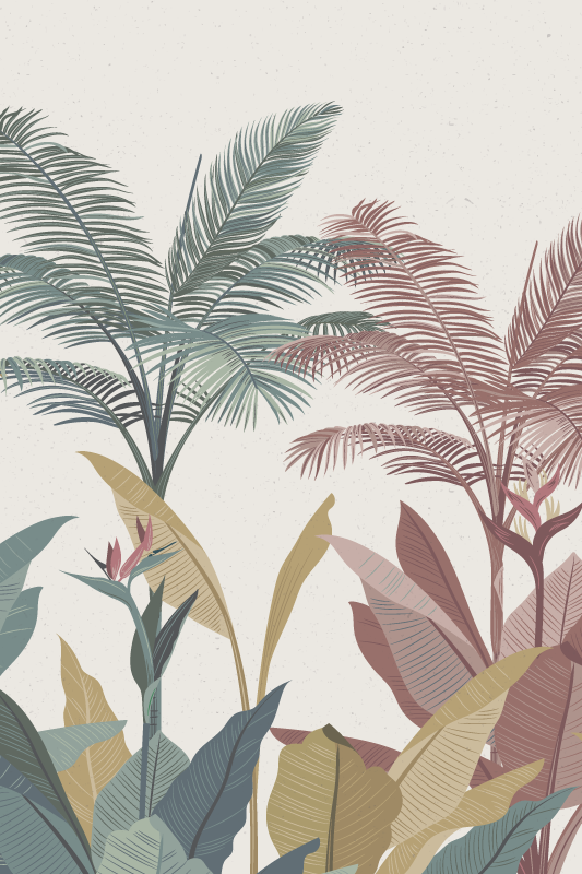 Plant poster terracotta tropical plants print - TenStickers