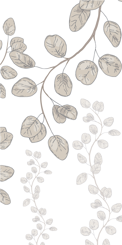 Plant poster provencal style young leaves - TenStickers