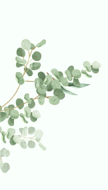 Plant poster with boho leaf pattern - TenStickers