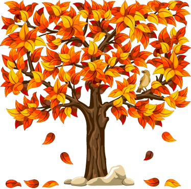 Autumn foliage vinyl wall art tree poster - TenStickers