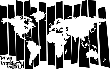 Map poster retro world vinyl map - TenStickers