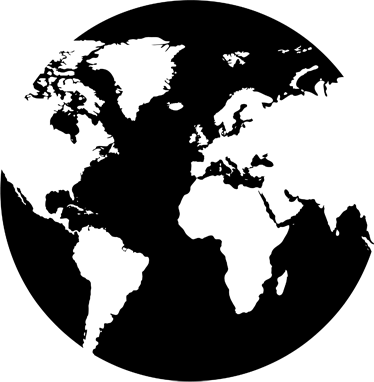 Map poster world map circle decor sticker - TenStickers
