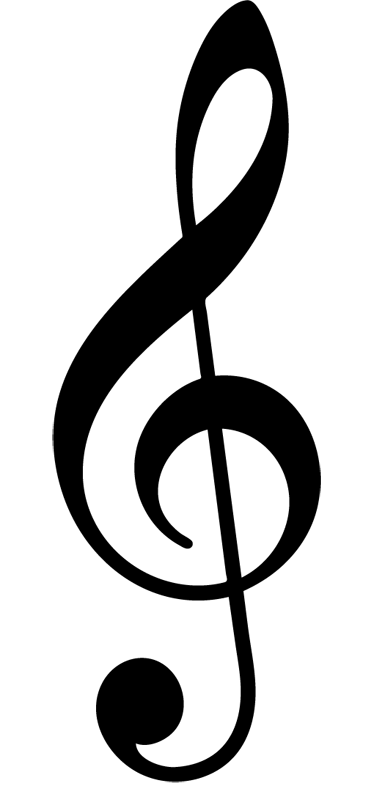Music poster treble clef wall vinyls - TenStickers