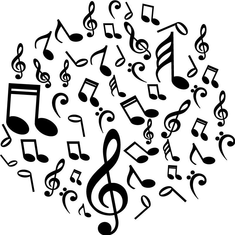 Music poster vinyl music notes - TenStickers