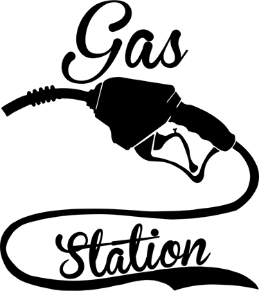 Vintage poster gas station decorative vinyl - TenStickers