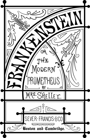 Vintage poster decorative vinyl frankenstein book - TenStickers