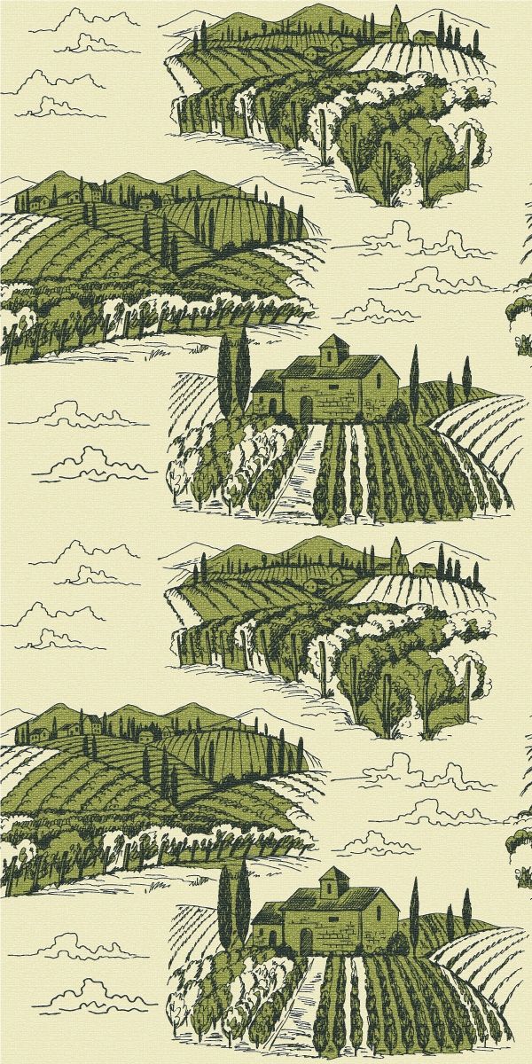 Vintage poster of rustic countryside landscape - TenStickers