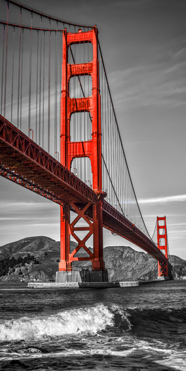 Landscape poster golden gate decorative vinyl - TenStickers