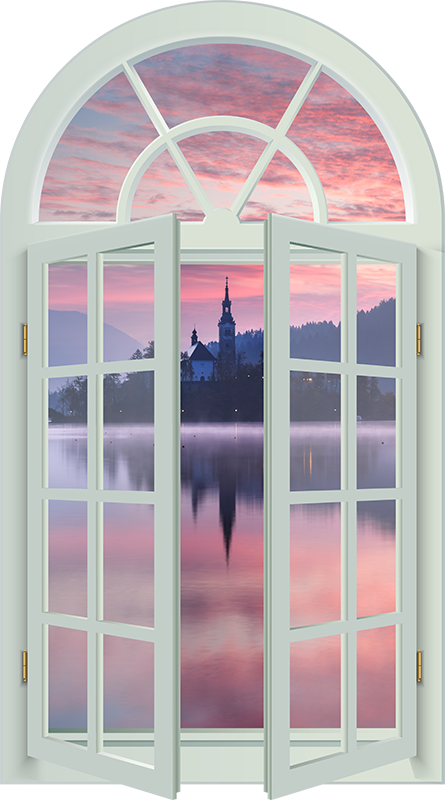 Landscape poster of bled church - TenStickers