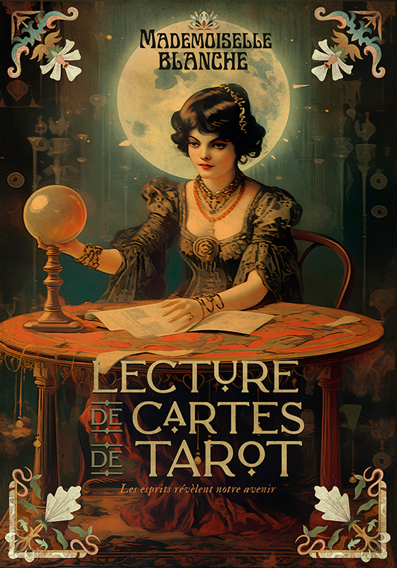 Vintage poster tarot readings art print - TenStickers