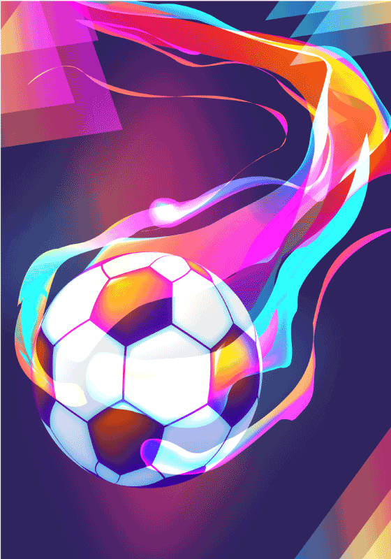 Football poster soccer art print for fans - TenStickers
