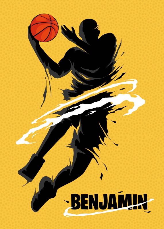 Basketball poster basketball wall art print - TenStickers