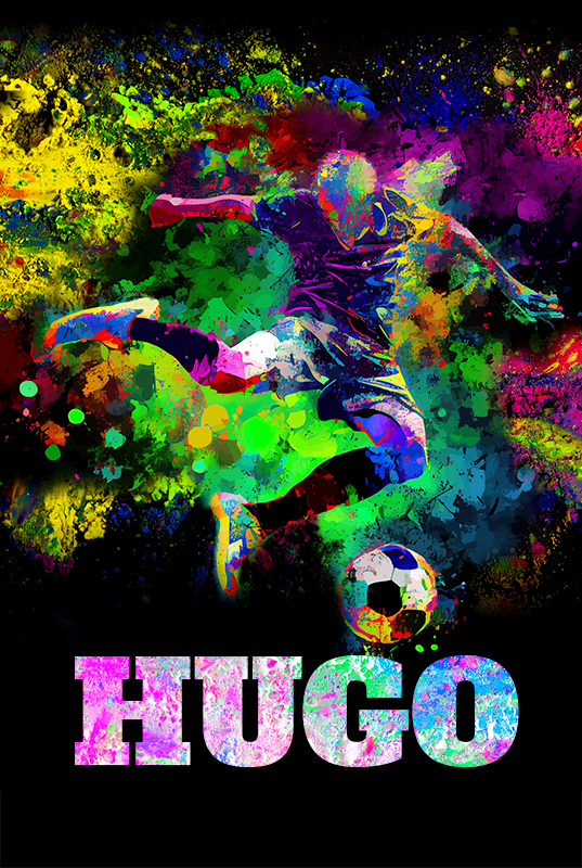 Colorful design football poster - TenStickers