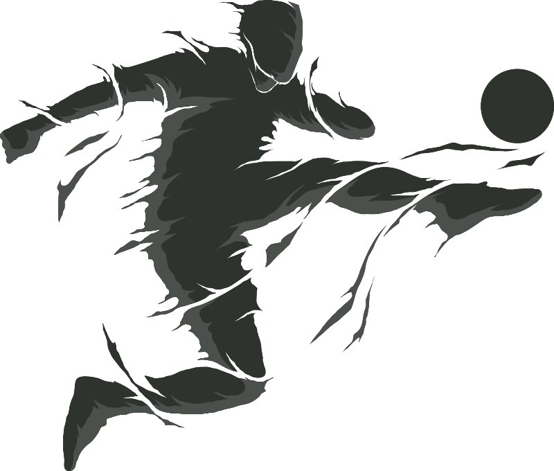 Football poster featuring football player sticker - TenStickers