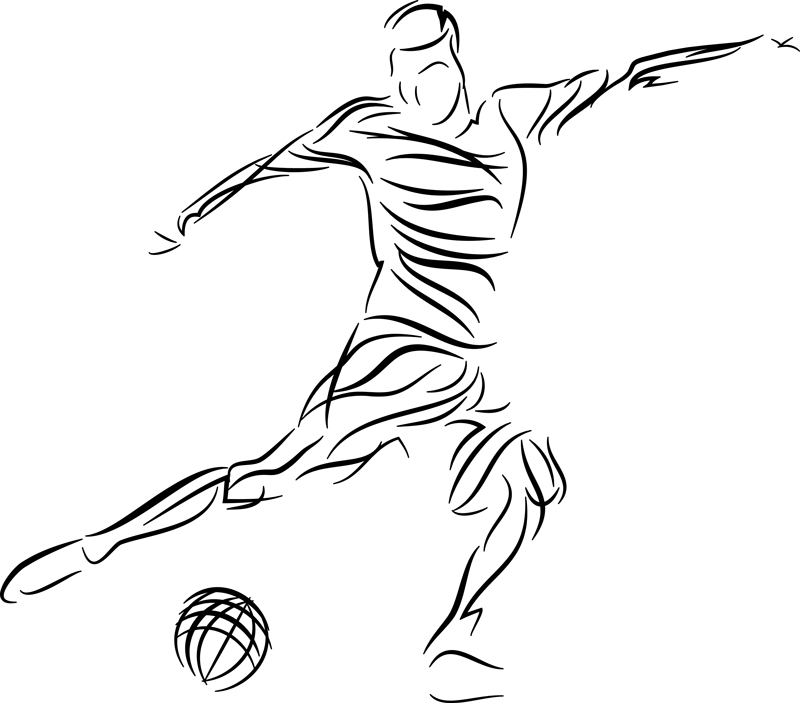 Football poster abstract footballer - TenStickers
