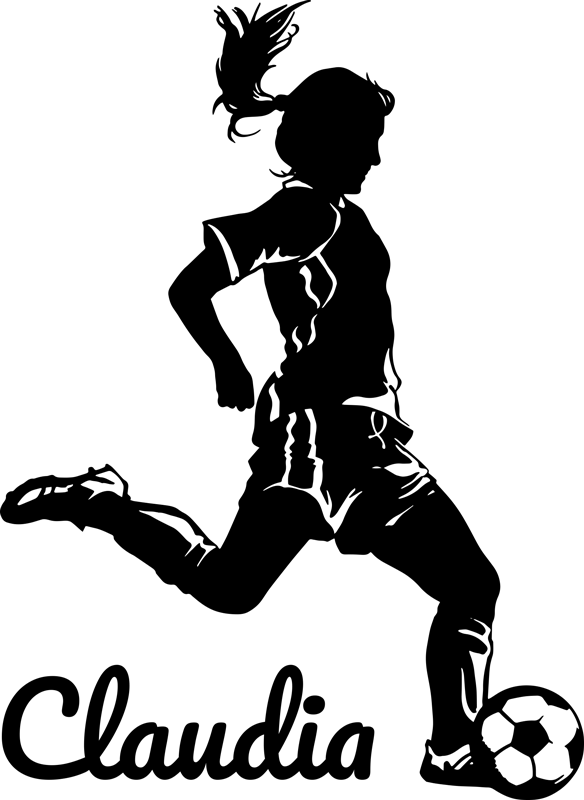 Football poster of soccer player with name - TenStickers