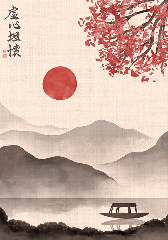 Zen poster in japandi style - TenStickers