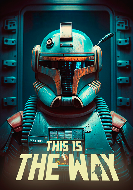 80s bounty hunter movie poster - TenStickers