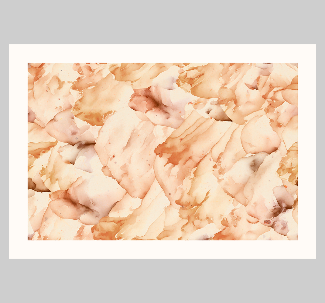 watercolor with white frame abstract poster - TenStickers