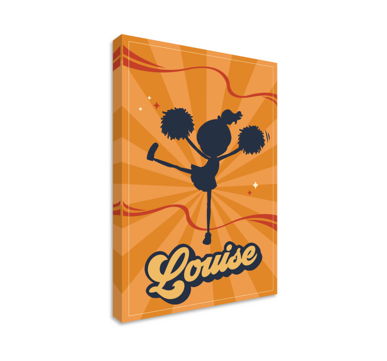 Cheerful Cheerleader Personalized Art people canvas - TenStickers