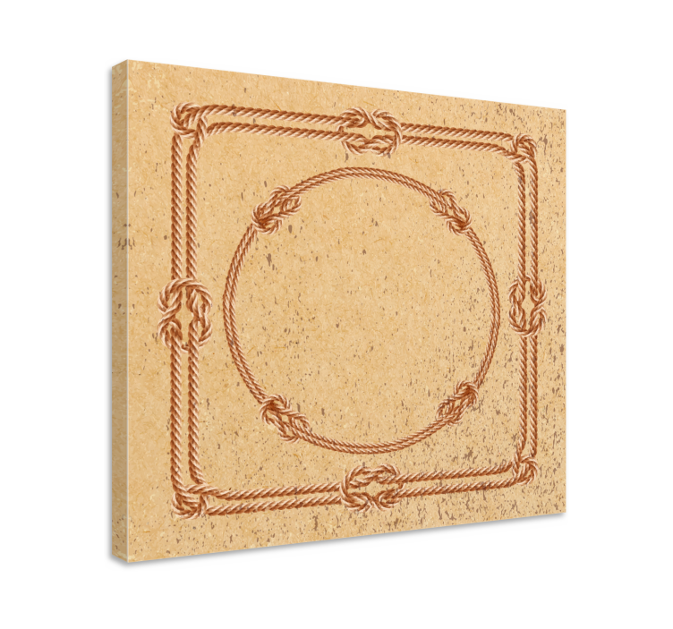 Rope Frame Embossment geometric canvas - TenStickers