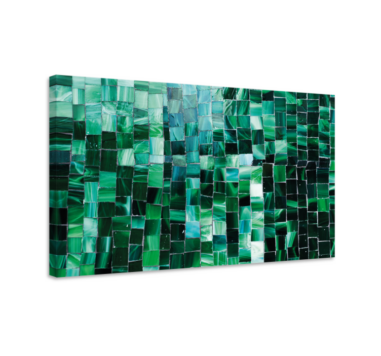 Green Ceramic mosaic canvas prints - TenStickers