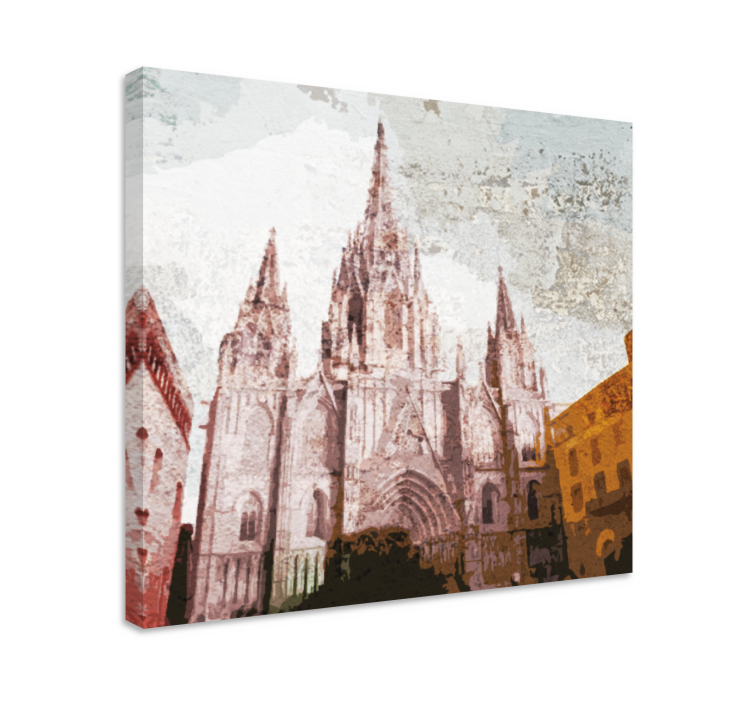 Cityscape wall art of beautiful cathedral architecture - TenStickers