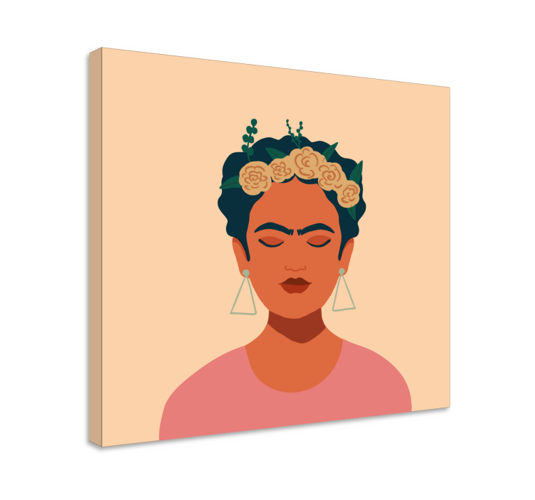 People canvas frida kahlo inspired portrait - TenStickers