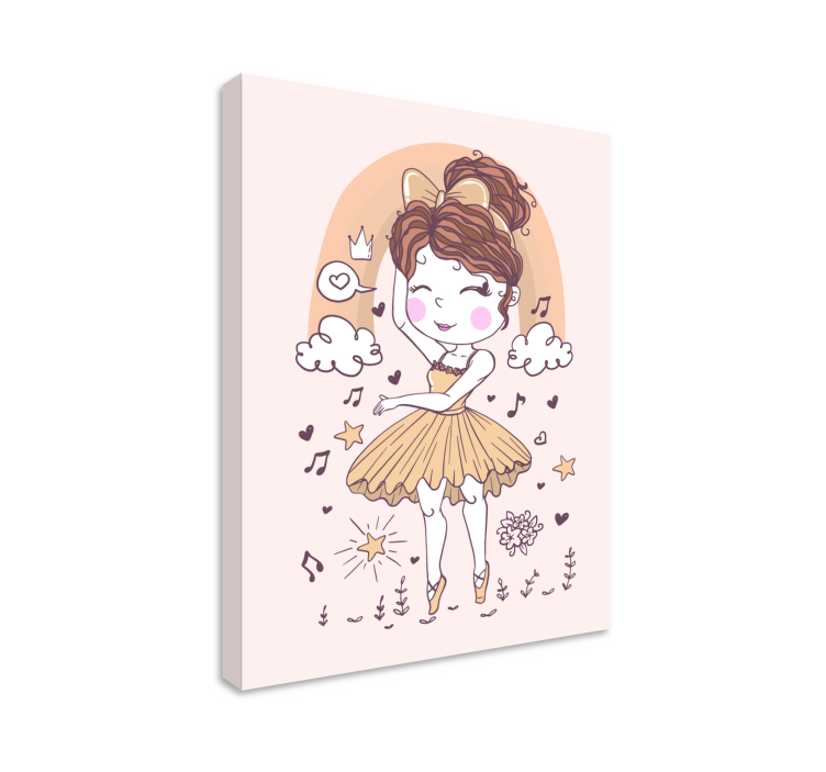 Nursery canvas ballet dancer delight - TenStickers