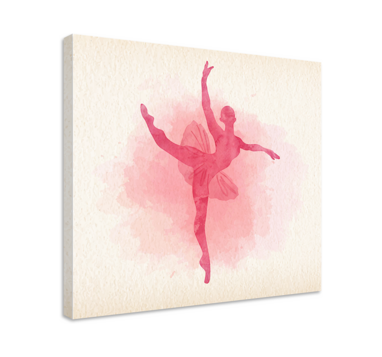 Dancer canvas graceful ballerina pose art print - TenStickers