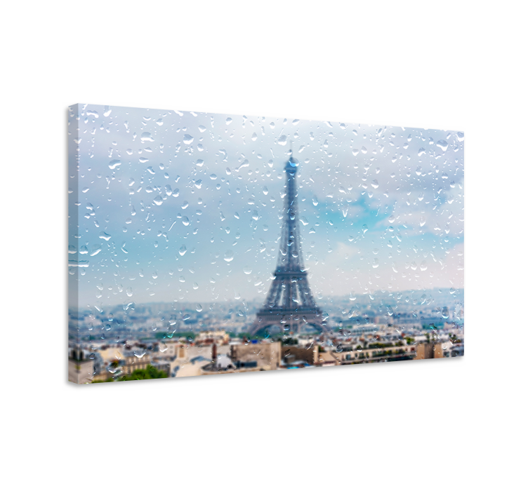 Cityscape wall art eiffel tower blueprint - TenStickers