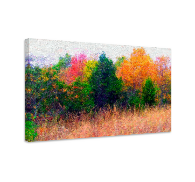 Vibrant autumn scenery landscape canvas - TenStickers