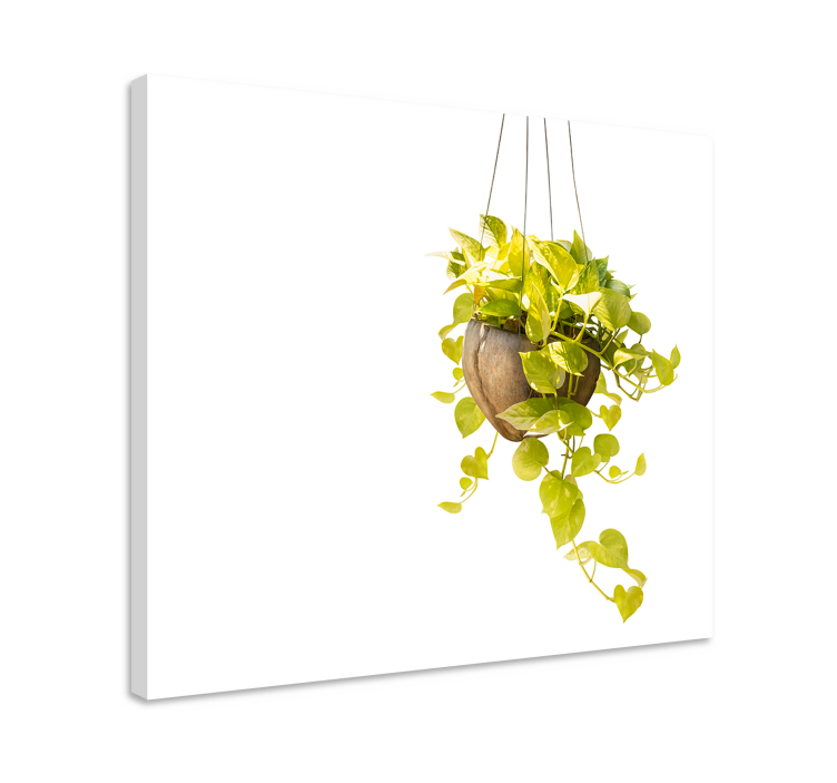 Flowers canvas hanging greenery design - TenStickers
