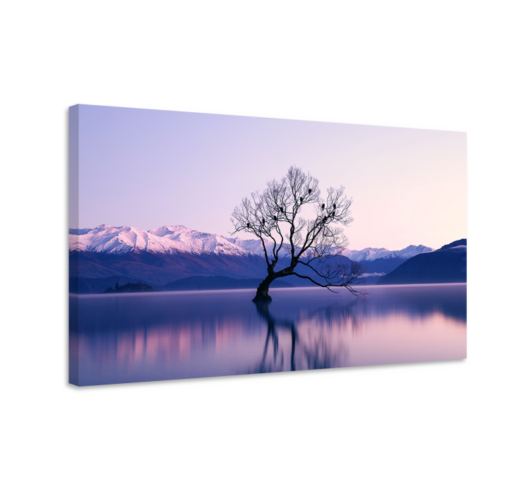Landscape canvas serene mountain echoes - TenStickers
