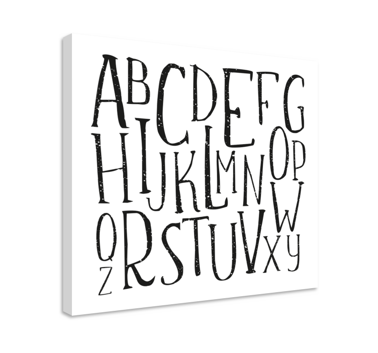 Stylized Alphabet Display abc canvas wall art - TenStickers