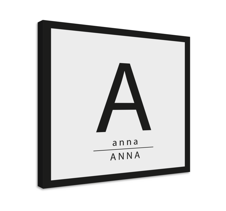 Personalized Initial Display abc canvas wall art - TenStickers