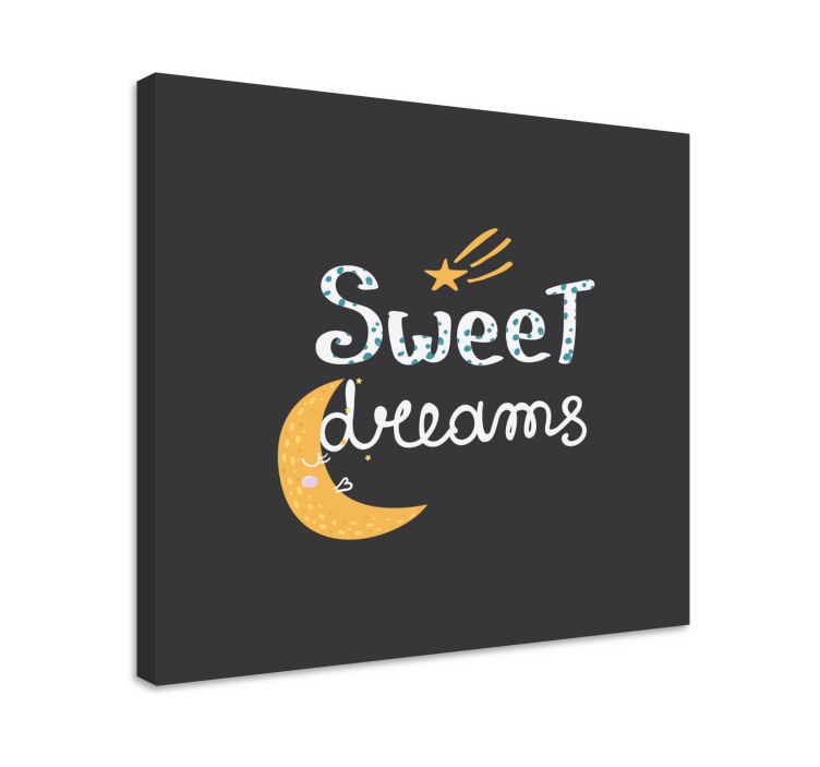 Quote canvas sweet dreams moon - TenStickers
