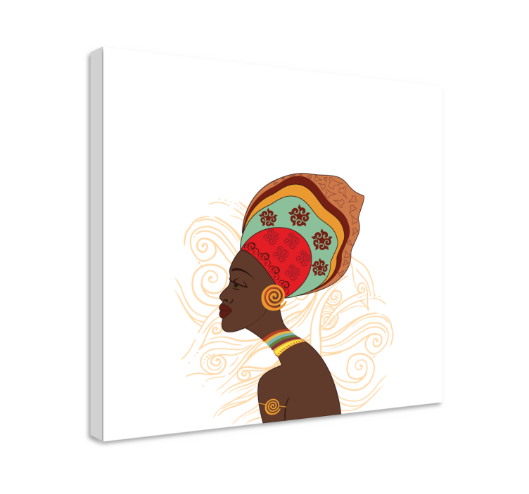 People canvas elegant african silhouette artwork - TenStickers